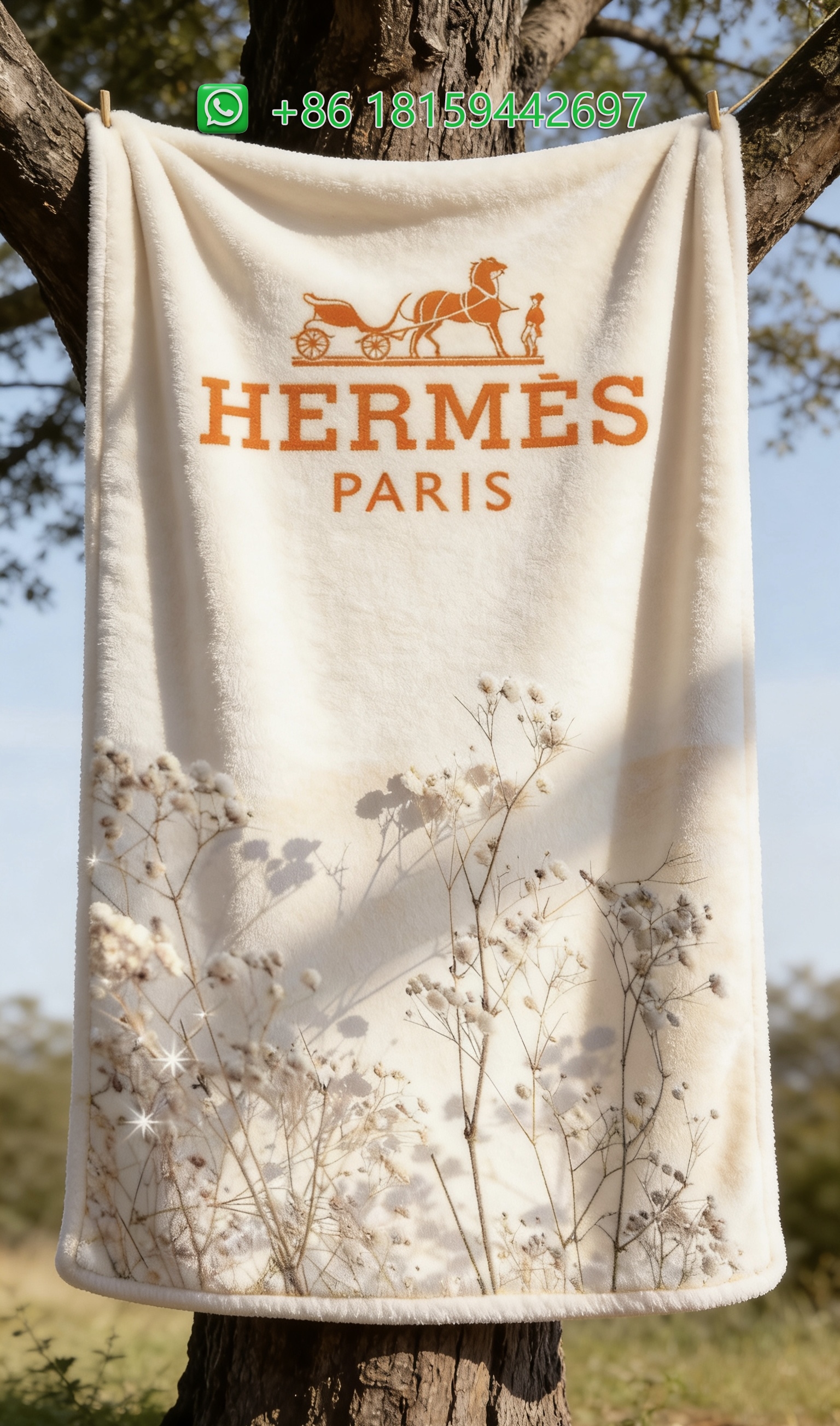 Hermes Throw Blankets